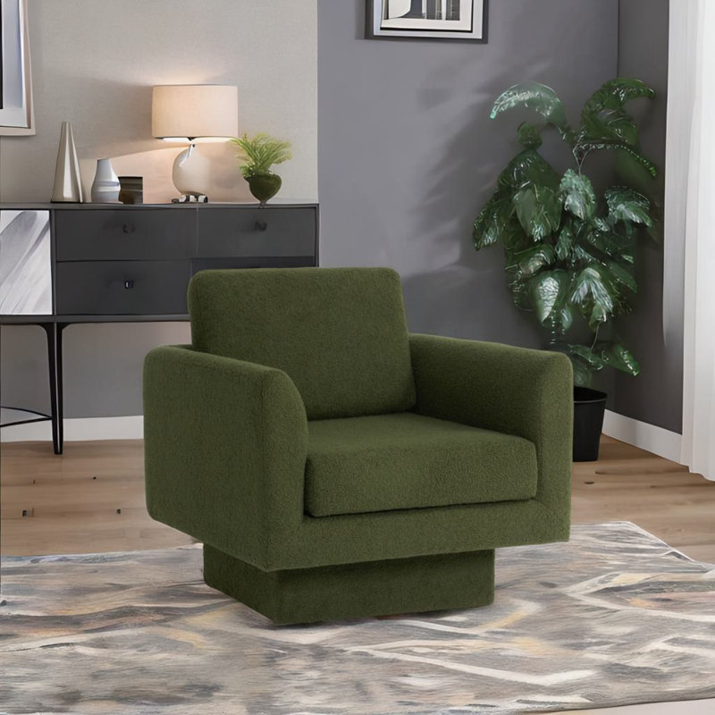 Fauteuil d'appoint pivotant à 360 °, Ours en peluche vert