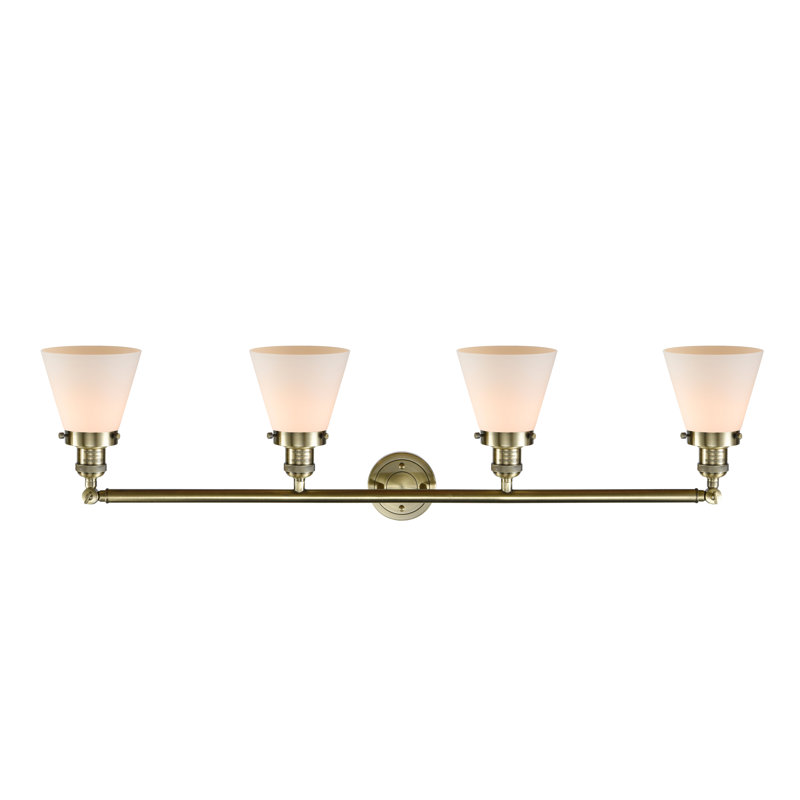 Shauna 4 - Light Vanity Light, Antique Brass, Matte White, LED