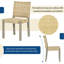 Ensemble de 2 chaises de salle à manger Farmhouse Modern avec dossier en bois massif pour une polyvalence intérieure / extérieure et un charme rustique-1325780051