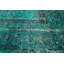 Tapis décoratif turquoise en laine de conception unique noué à la main des années 1980 6 pi 11 po x 10 pi 2 po Bonucci