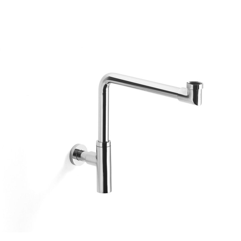 Polished Chrome Brass Decorative P-Trap for Bathroom