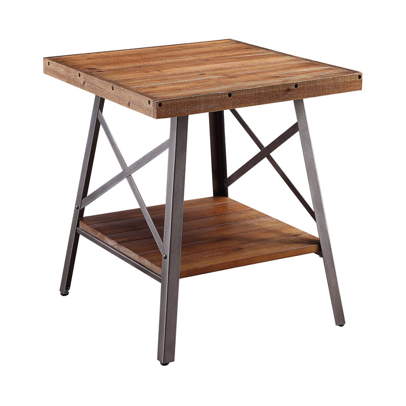 Nicolas Solid Wood Top End Table Set