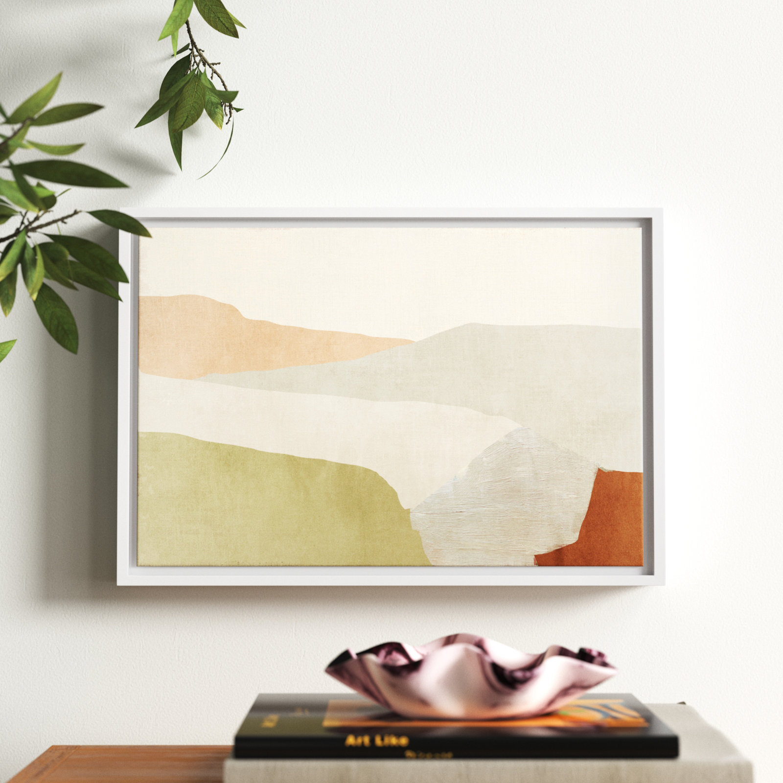 Elspeth "Pastel Views" Painting, 13.5" H x 19.5" W, White