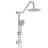 Dual Shower Head With 10" Rain & Handheld - Strong Water Flow Brushed Nickel Wall Mounted Performance Metal