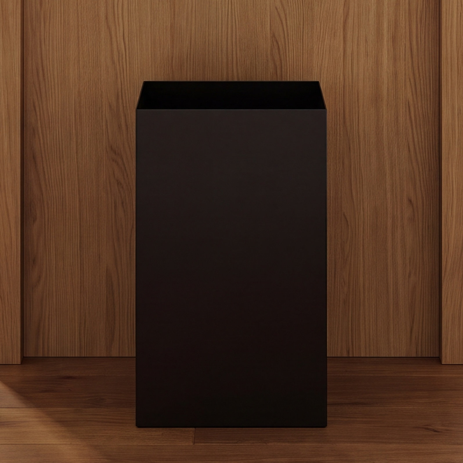 Yamazaki Home 2.37gal Open Waste Basket, Black