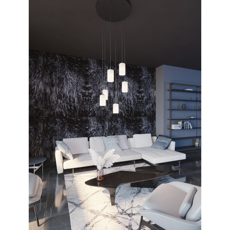 Elsfield 6 - Light Cluster Pendant, Black