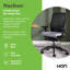 Chaise de bureau ergonomique HON Nucleus Mesh, inclinaison avancée, structure noire, noir-81753449-121844266-121844267