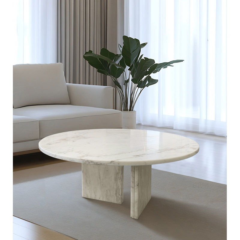 Table basse en marbre naturel blanc, petite table, table de salon, pierre naturelle