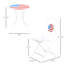 Table pliante bistro avec drapeau et chaises portatives pour piscine American Decor Outdoor