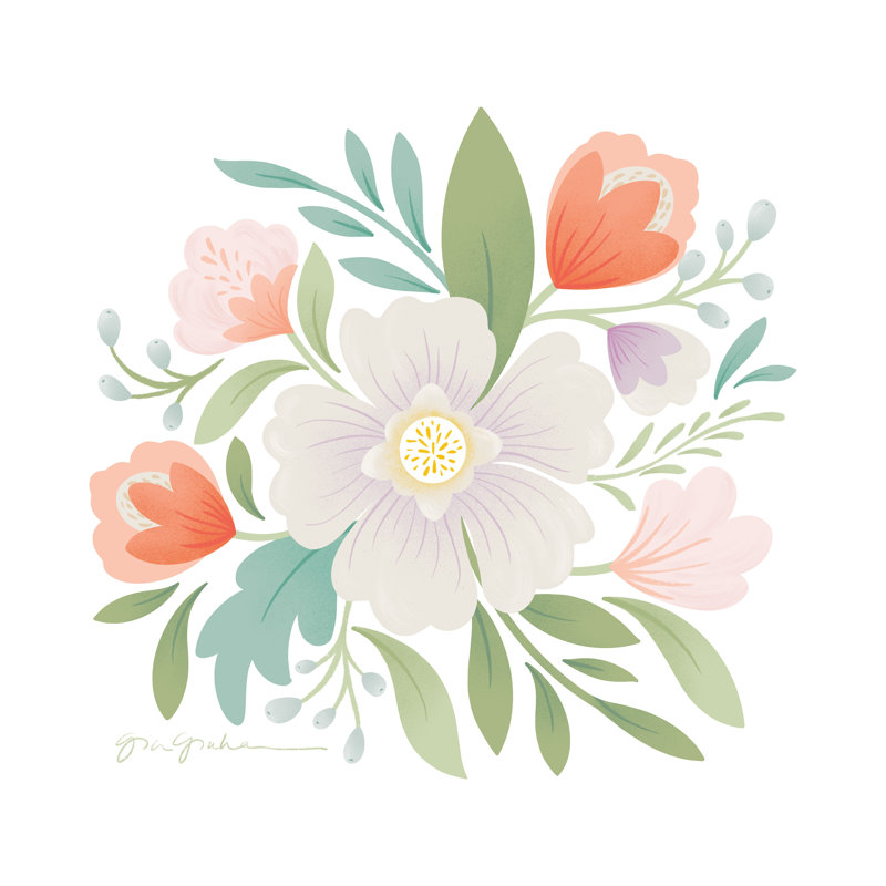 Sweet Bouquet I, H 36 po x l 36 po