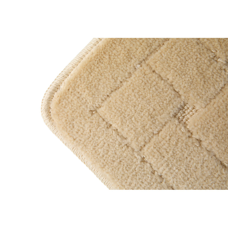 Architha Polypropylene Plastic Non-Slip Bath Mat, Cream
