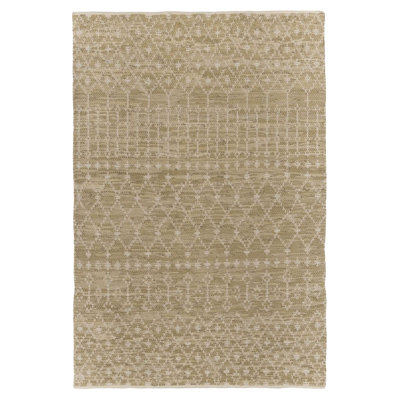 Tapis brun en cuir tissé à la main Damekia