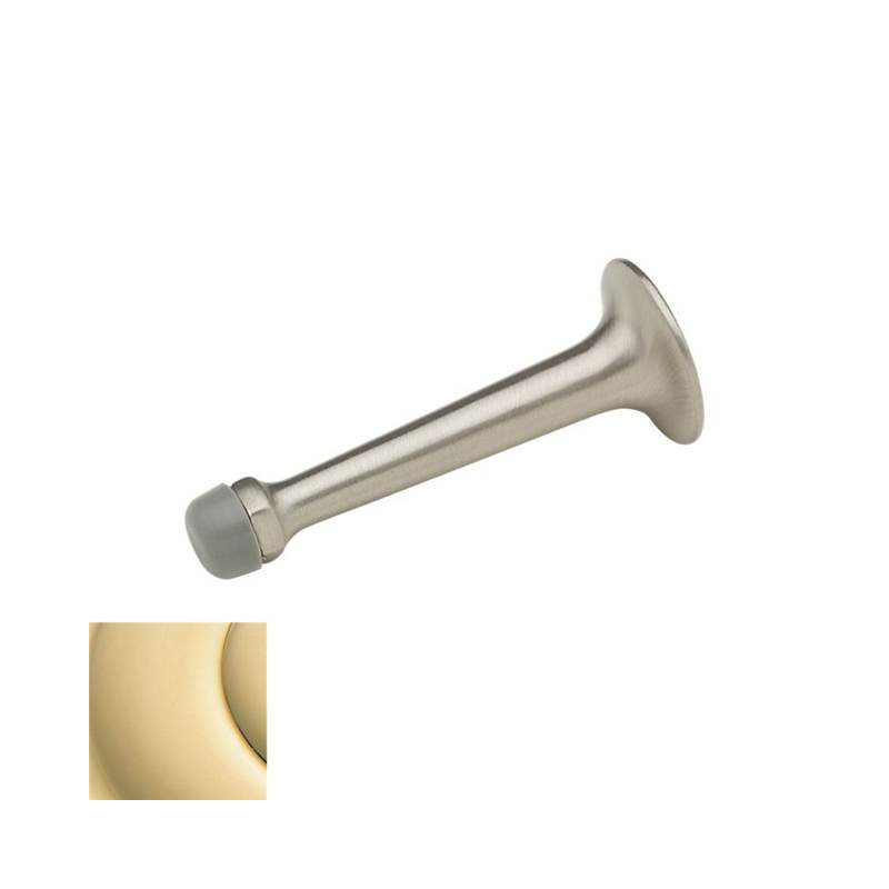 Wall Bumper Brass Baseboard Stop, Unlacquered Brass