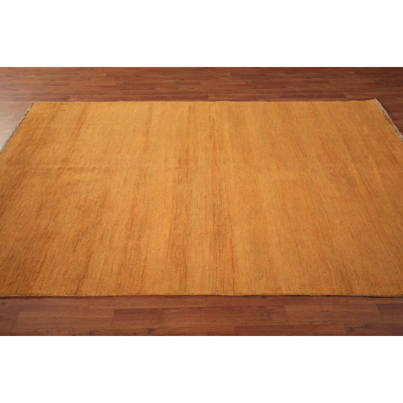 Tapis orange moderne Gabbeh 5 x 8