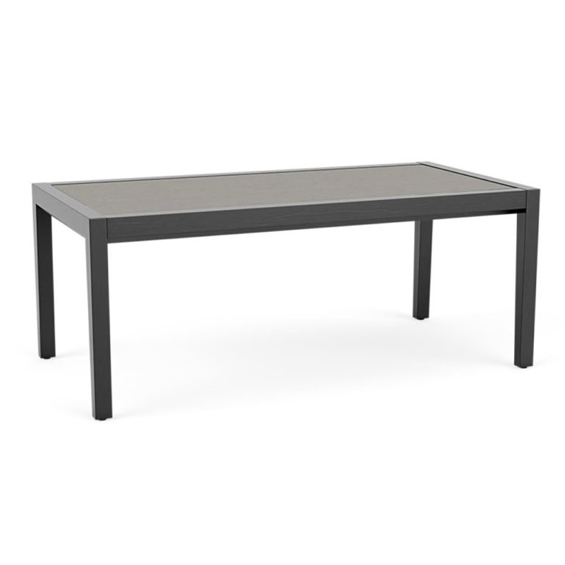 Brooklyn Solid Wood Coffee Table, Sarum Twill, 16" H x 40" L x 20" W, Black