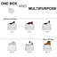 Boîte de rangement pour chaussures Waytrim, boîte de présentation pliable transparente, bacs de rangement empilables, boîte de 6, blanc, très grand