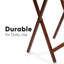 Ensemble 5 pièces, 4 plateaux de table pliables en bois avec support de rangement, chêne miel