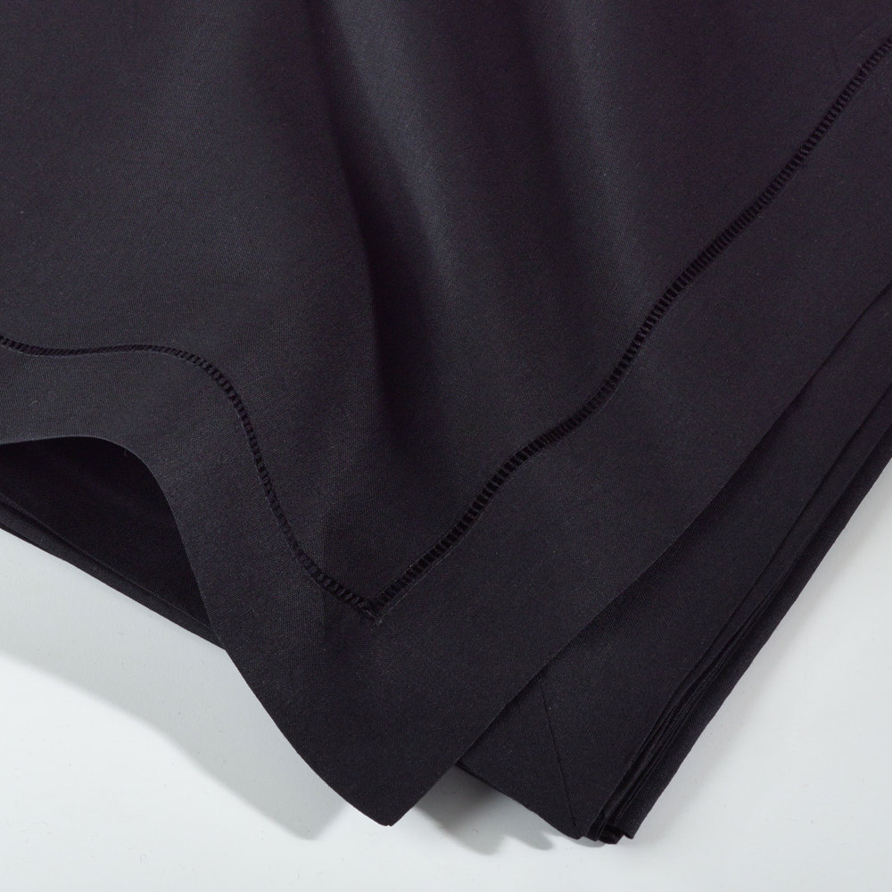 Gelder Reversible Cocktail Linen Napkin, Black