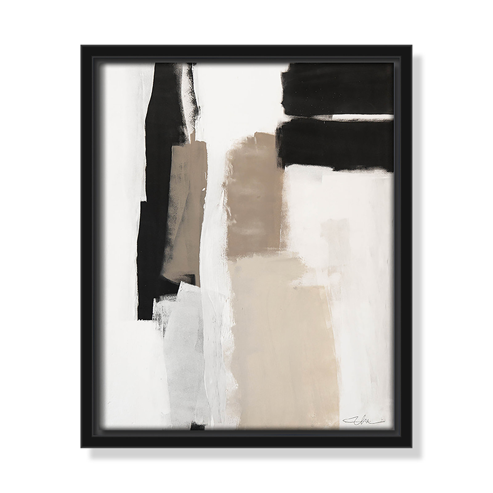 Giverny Earth Scapes II by  Print, No Mat, Black Floater Framed, 11.5" H x 9.5" W x 2" D