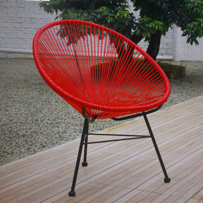 Chaise de patio d'extérieur en vinyle Acapulco avec cadre (ensemble de 2)