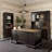 Solid Wood Executive Desk with Power Outlet-1762195030