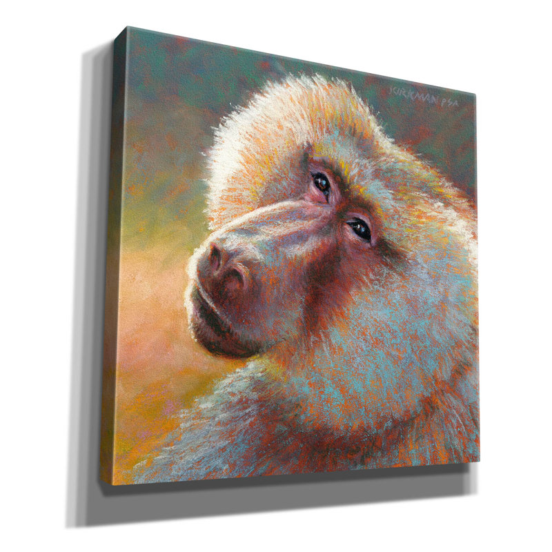 «Epic Graffiti» «B Is For Baboon» par Rita Kirkman, art mural sur toile, 18 po x 18 po, H 26 po x l 26 po x P 1,5 po
