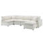 Canapé-lit modulaire de 130 po en forme de nuage, canapé-lit modulaire en chenille de 6 places avec repose-pieds, combinaison libre, canapé-lit convertible en U pour salon et appartement
