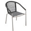 Fauteuil de salle à manger d'extérieur empilable en aluminium avec coussin Pangea Home Catlin