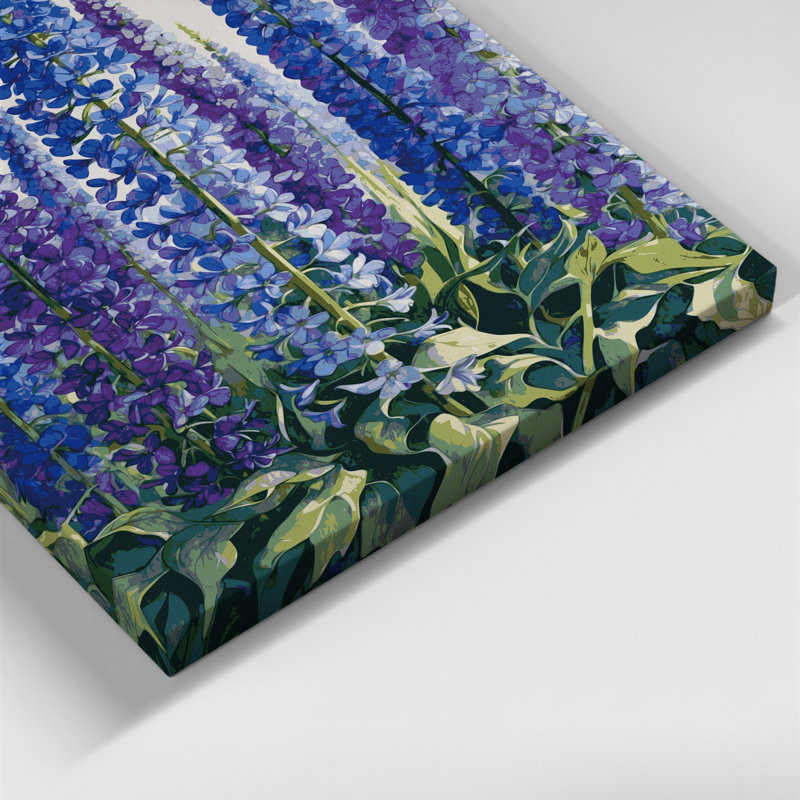 "Watercolor Botanical 37", art mural sur toile grise, H 8 po x l 10 po