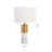 Shaffer 1-Light Gold Table Lamp With A Marble Base And A Drum Shade