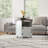 Modern Farmhouse End Table with Shelf and Cupboard, White-1780114135-1787828016