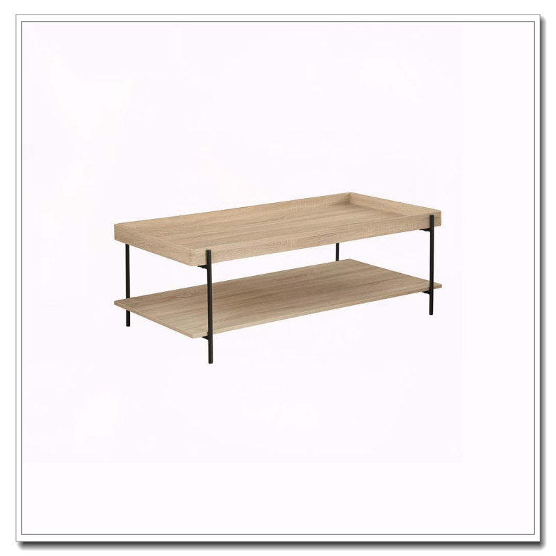 Miller Light Brown Rectangular Engineered Wood Coffee Table