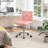 Armless Desk Chair Set Of 2, Mid Back Swivel Office Chair, Adjustable Task Chair With Rolling Wheels And Modern Tufted-353128352