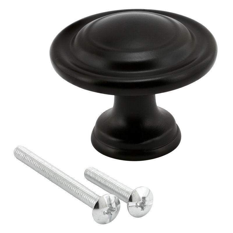 Boutons de porte pliables de 1-3 / 8 po, finition noir mat (paquet simple)