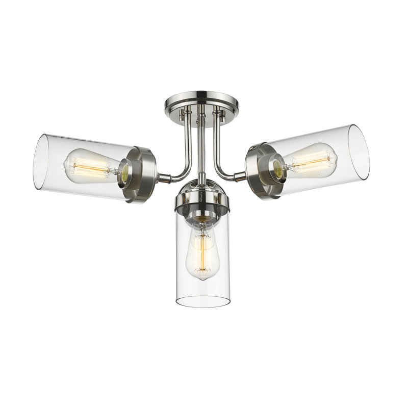 Grantham Glass Spotlight, Polished Nickel