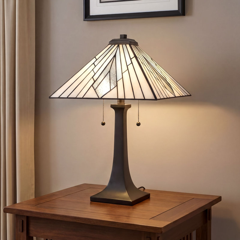 Duvane 2-Light Matte Black Table Lamp
