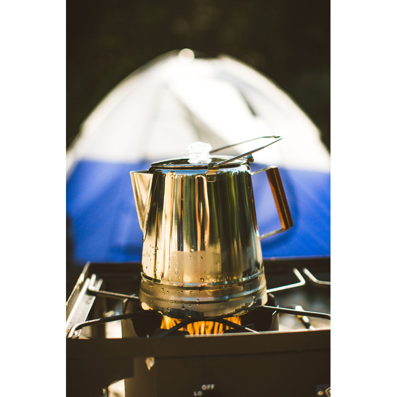 Cafetière à percolateur en acier inoxydable Stansport 28 tasses, 114 oz.