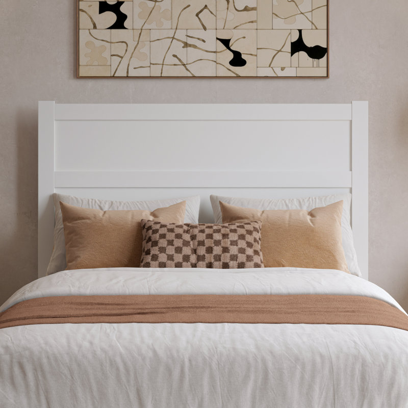 Aveline Wood Panel Headboard, White, Full