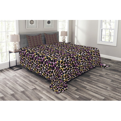 Adolfine Black Microfibre Bedspread Set