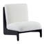 Chaise d'appoint Scott Living Moda blanche avec structure en bois massif noir, ensemble de 2-209681149