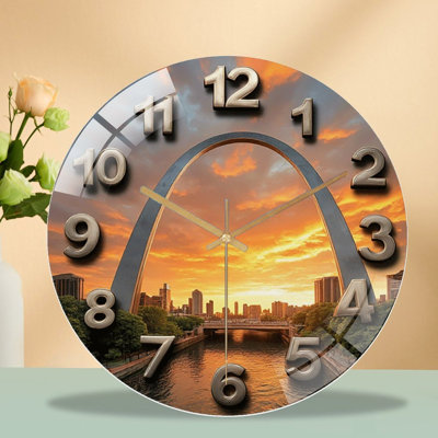 Horloge murale Sunset Cityscape