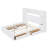 Ethil 4 Drawers Bookcase Platform Bed-1035593826-1047717053