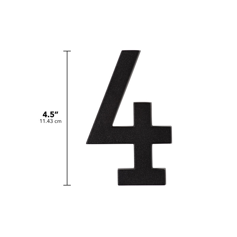 Stand-Off Modern 4.5 "Numéro 4, 4, Noir
