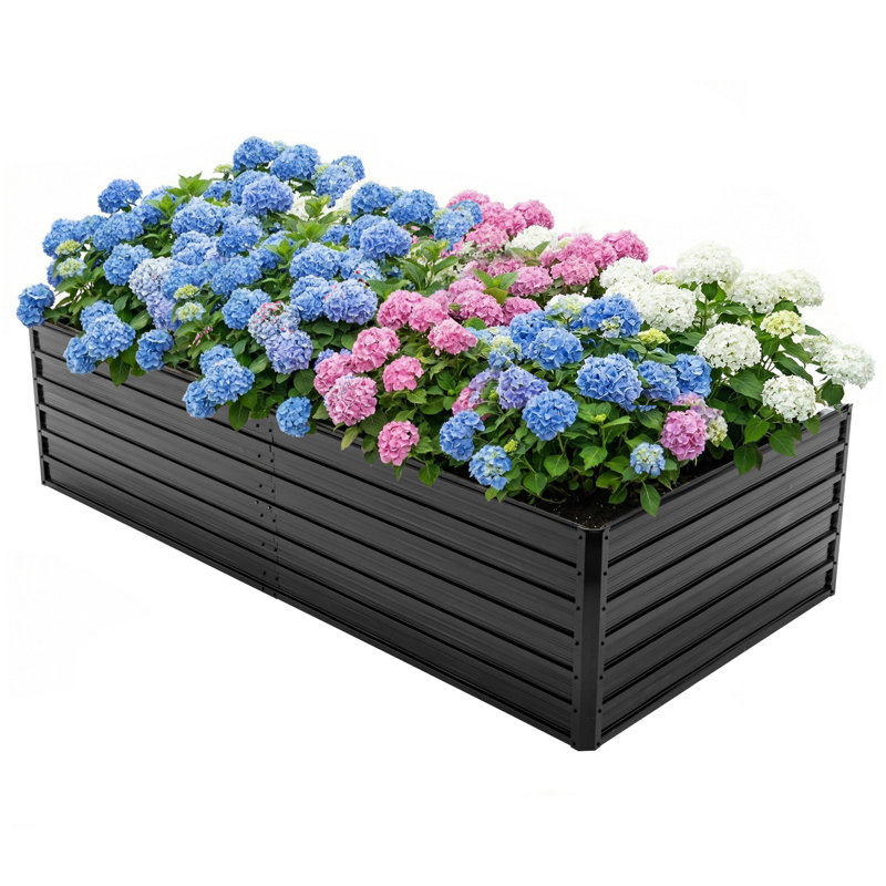 Shumel Outdoor Raised Garden Bed, 25" H x 47.2" W x 94.3" D
