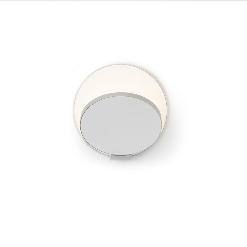 Gravy LED Flush Mounted Sconce, Matte White/Silver