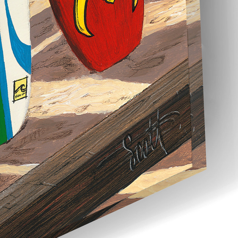 Art mural en verre Rosecliff Heights «Warm Weather Gear» par Scott Westmoreland, H 12 po x l 16 po x P 0,13 cm