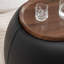Pietsch Upholstered Round Storage Ottoman With Wooden Tray-273620061