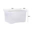 Wham Crystal 60L Plastic Storage Box Pack of 10 Clear