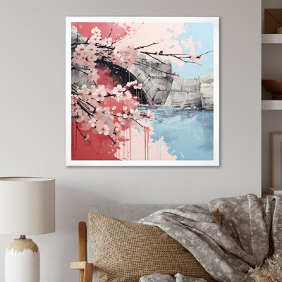 «Pink Spring Palette Of Blossoms Collage», art mural cerisier en fleurs