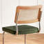 Ensemble de 4 chaises de salle à manger en rotin brun, chaises de cuisine modernes en bois de style Mid-Century, chaises de salle à manger en canne à dossier en filet, chaise Cesca avec pieds en métal chromé-2028437263-2028437262